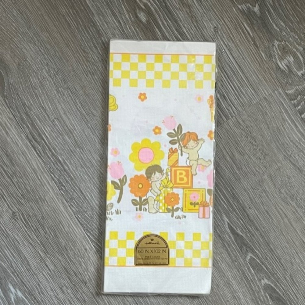 Vintage Hallmark Cards Paper Table Cloth